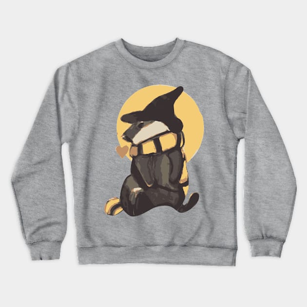 Magical badger with scarf - Eyesasdaggers Crewneck Sweatshirt by eyesasdaggers